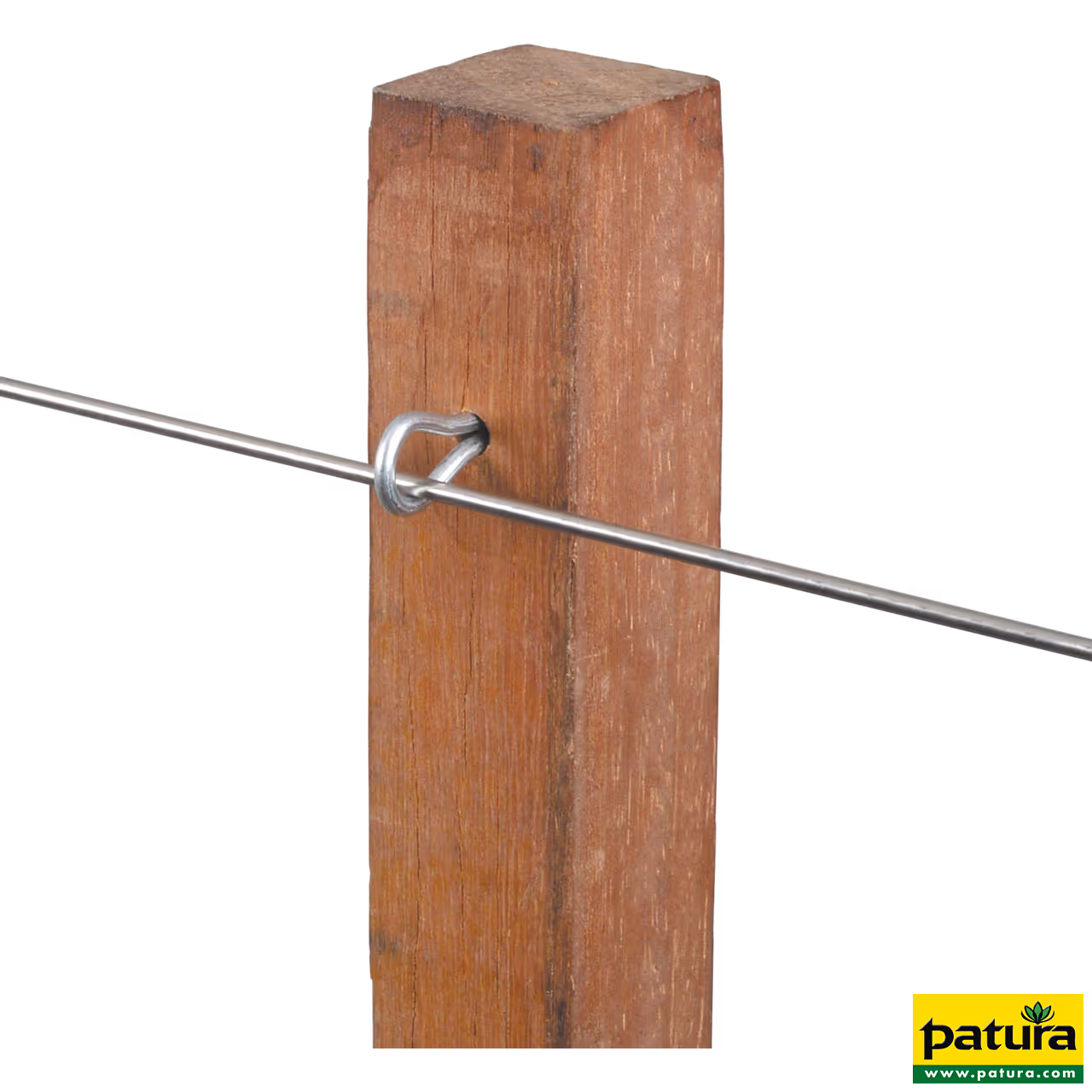 Piquet en bois dur, 1,50 m, 38x38 mm, auto-isolant