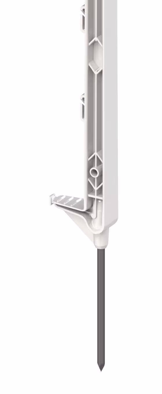 Piquet en plastique 105 cm blanc, appui-pied sple