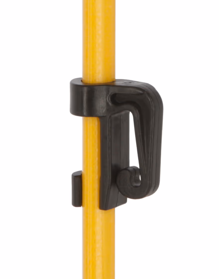 Piquet fibre de verre oval jaune/noir, 110cm, Ø10x8mm