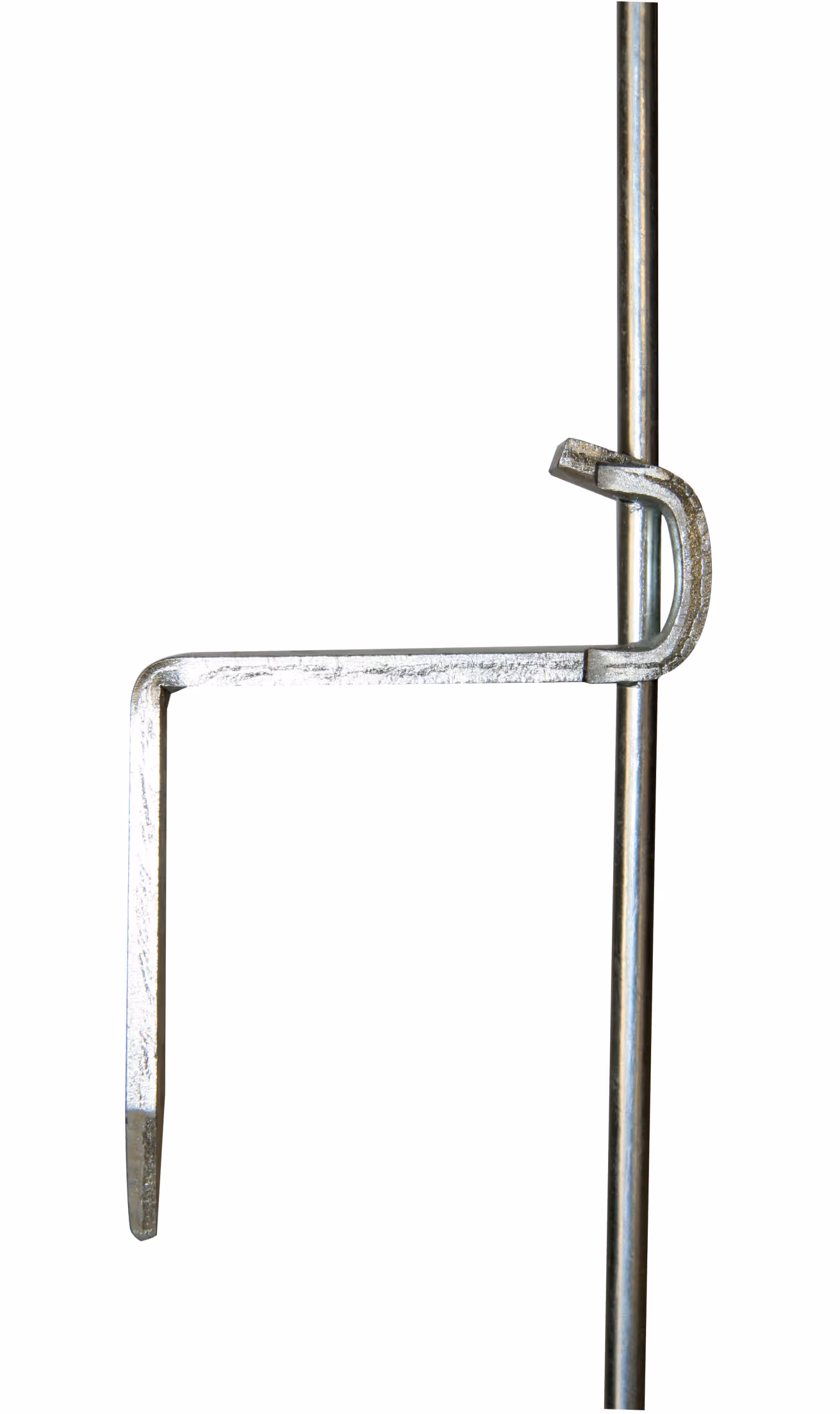 Piquet métal à ressort blanc, 109cm, 7mm, oeillets
