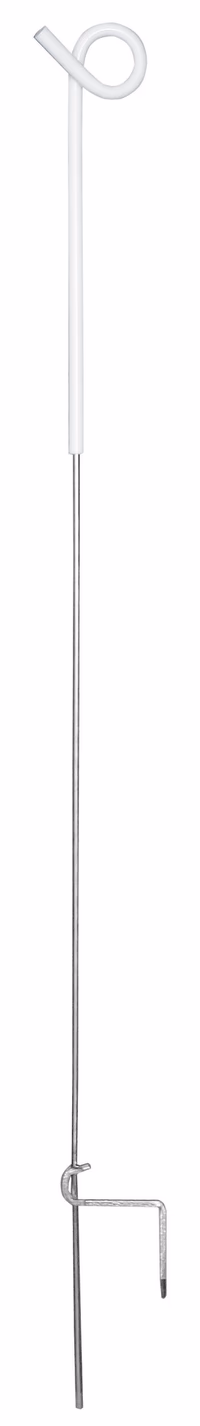 Piquet métal à ressort blanc, 109cm, 7mm, oeillets