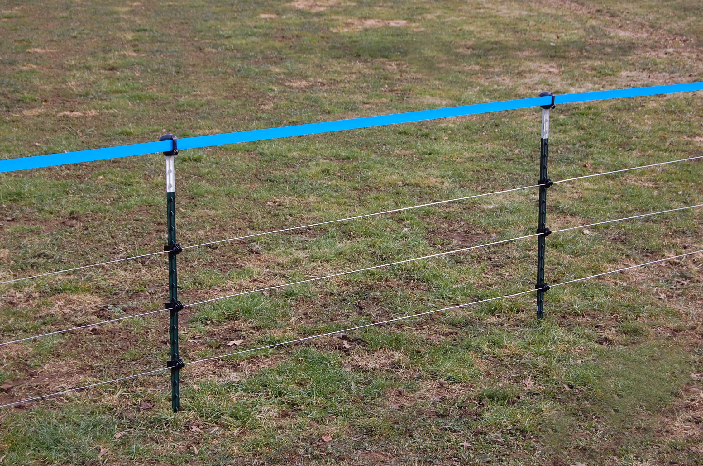 Piquet métallique T-Post vert/blanc, 213cm