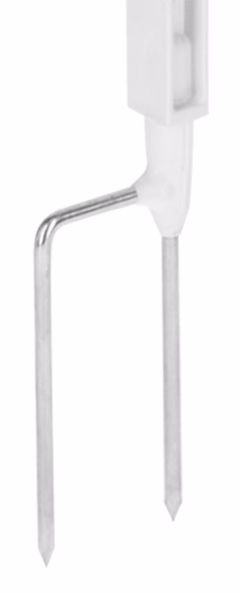 Piquet PVC ac dble pte acier Double pointe, 102 cm, blanc