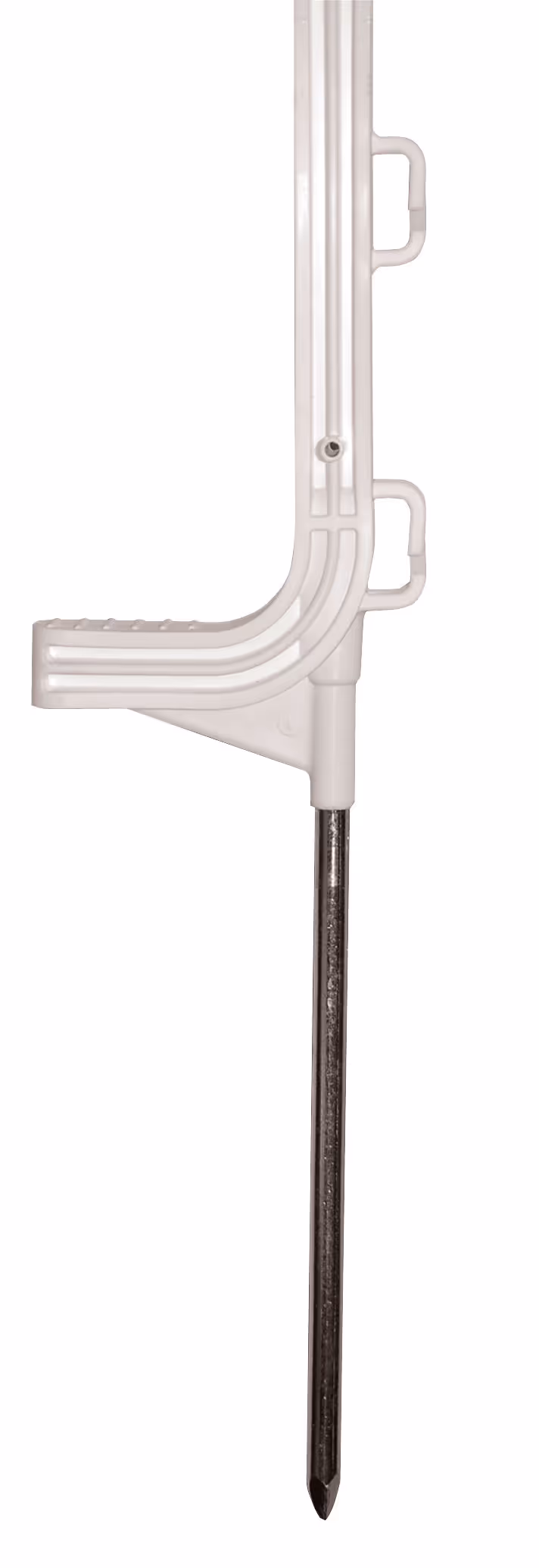 Piquet PVC Premium blanc, 107cm, avec isolateur
