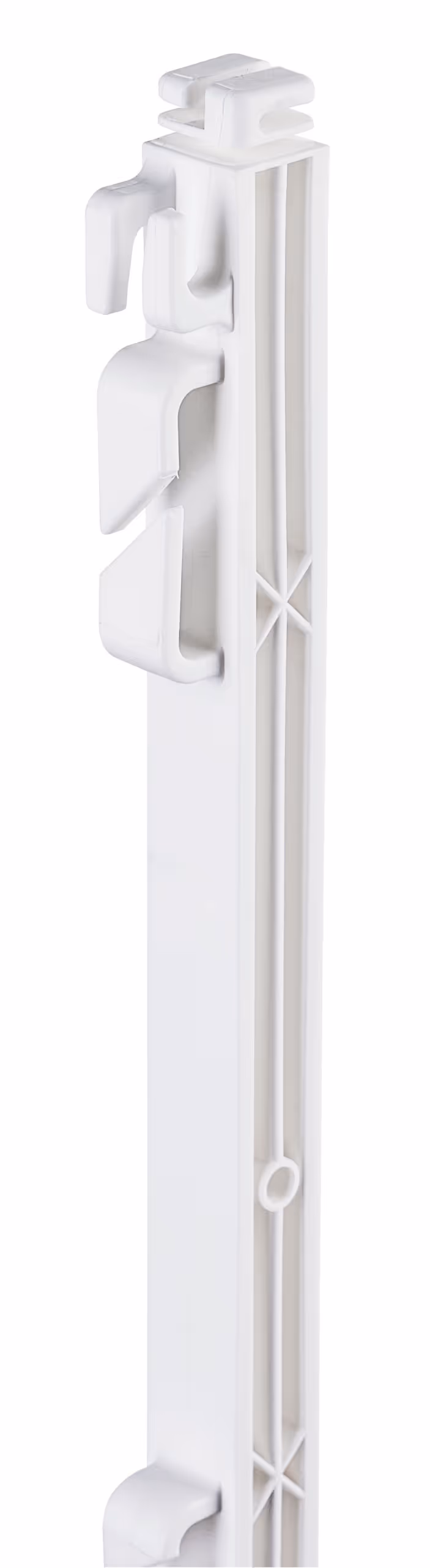 Piquet PVC Premium blanc, 107cm, avec isolateur