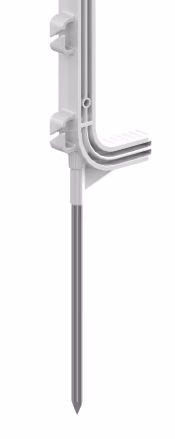 Piquet PVC Premium blanc, 147cm, sans isolateur