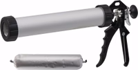 PISTOLET MASTIC MANUEL POUR CARTOUCHE 310ML + POCHE 300ML - TUBE ALU