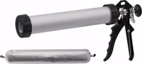 PISTOLET MASTIC MANUEL POUR CARTOUCHE 310ML + POCHE 400ML - TUBE ALU