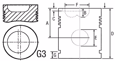 Piston + 0.040'' avec axe Ford 81845864