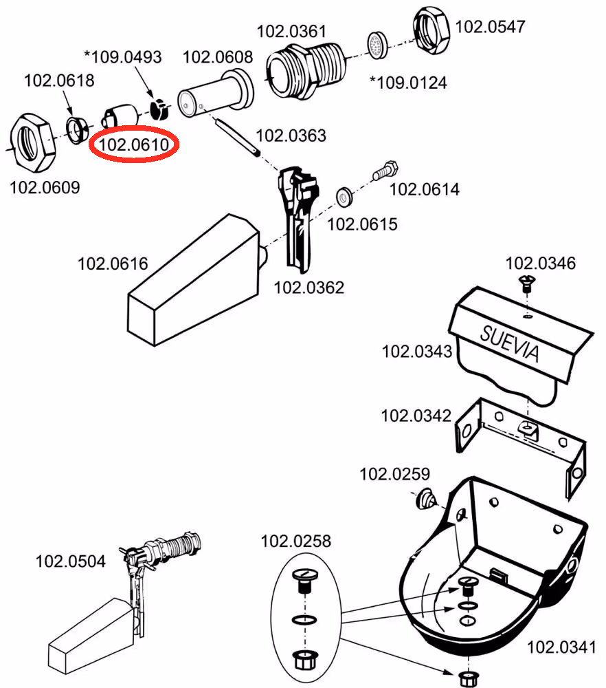 Piston d'abreuvoir Suevia 102.0610