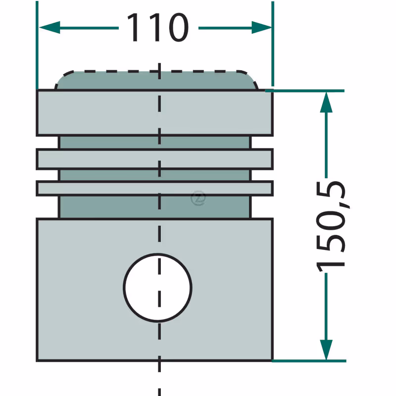 Piston/Segments  Ø 110 mm