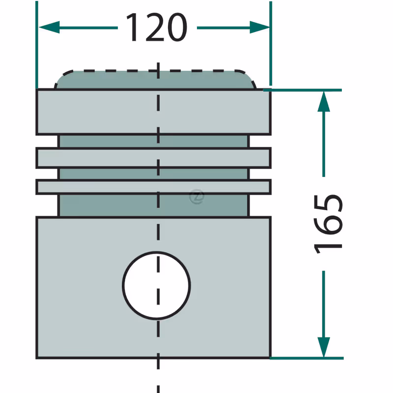 Piston/Segments  Ø 120 mm