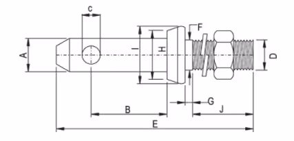 PITON CAT 1 5/8 UNF DIAM 22 L 143MM