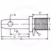 Piton de stabilisateur visser