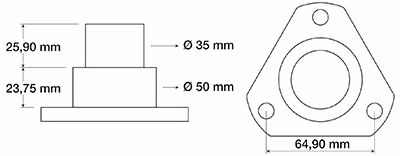 Pivot supérieur de pont avant Carraro CAR128880 