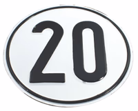 Plaque 20 km type allemand