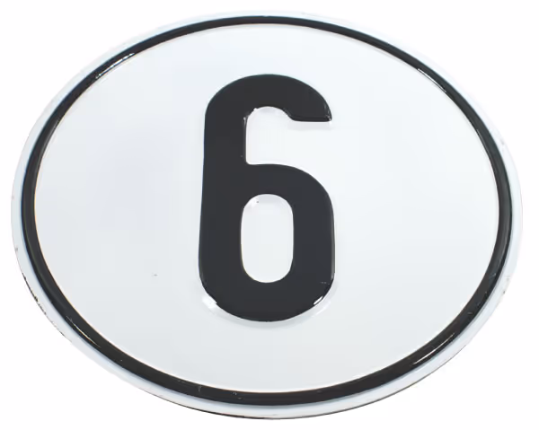 Plaque 6 km type allemand