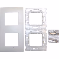 PLAQUE DOUBLE BLANC MAT-SIMPLEA 2 SUPPORTS + GRIFFES