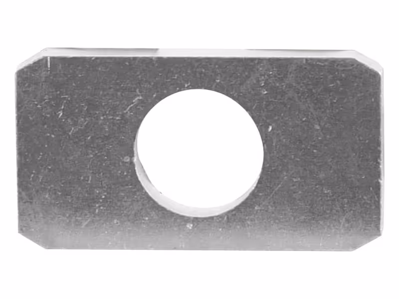 Plaque inférieure 35x65mm Ø trou 22mm - adaptable sur tracteurs Massey Ferguson, Challenger - ref 3616235M2