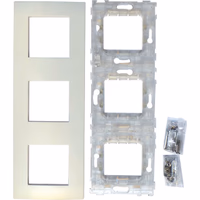 PLAQUE TRIPLE BLANC MAT-SIMPLEA 3 SUPPORTS + GRIFFES