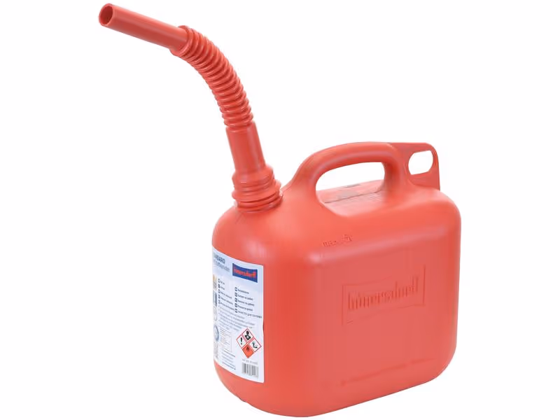 Plastique Bidon - Rouge 5 litre (Essence)