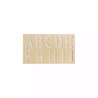 POCHOIR REUTILISABLE PVC 1MM "ALPHABET A-J" 210x140MM