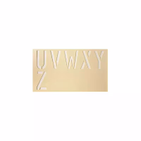 POCHOIR REUTILISABLE PVC 1MM "ALPHABET U-Z" 210x140MM
