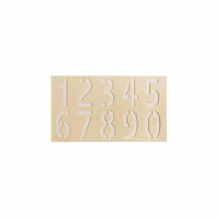POCHOIR REUTILISABLE PVC 1MM "CHIFFRES 0-9" 210x120MM