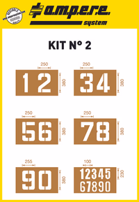 Pochoirs reutilisables pour peinture routiere - kit chiffres -6 planches