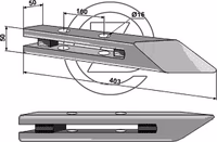 Pointe decompacteur Bison Gauche Adaptable