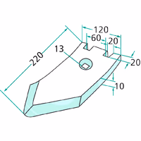 Pointe de déchaumeur SOC20951 Adaptable