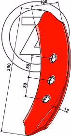 Pointe dechaumeur Pöttinger Gauche 965500661 Adaptable