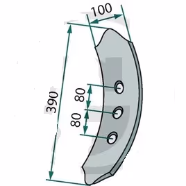 Pointe dechaumeur Pöttinger torsadée Gauche 96550066,1 Adaptable