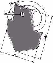 Pointe dechaumeur Vaderstad 454338 - 4543381 Adaptable