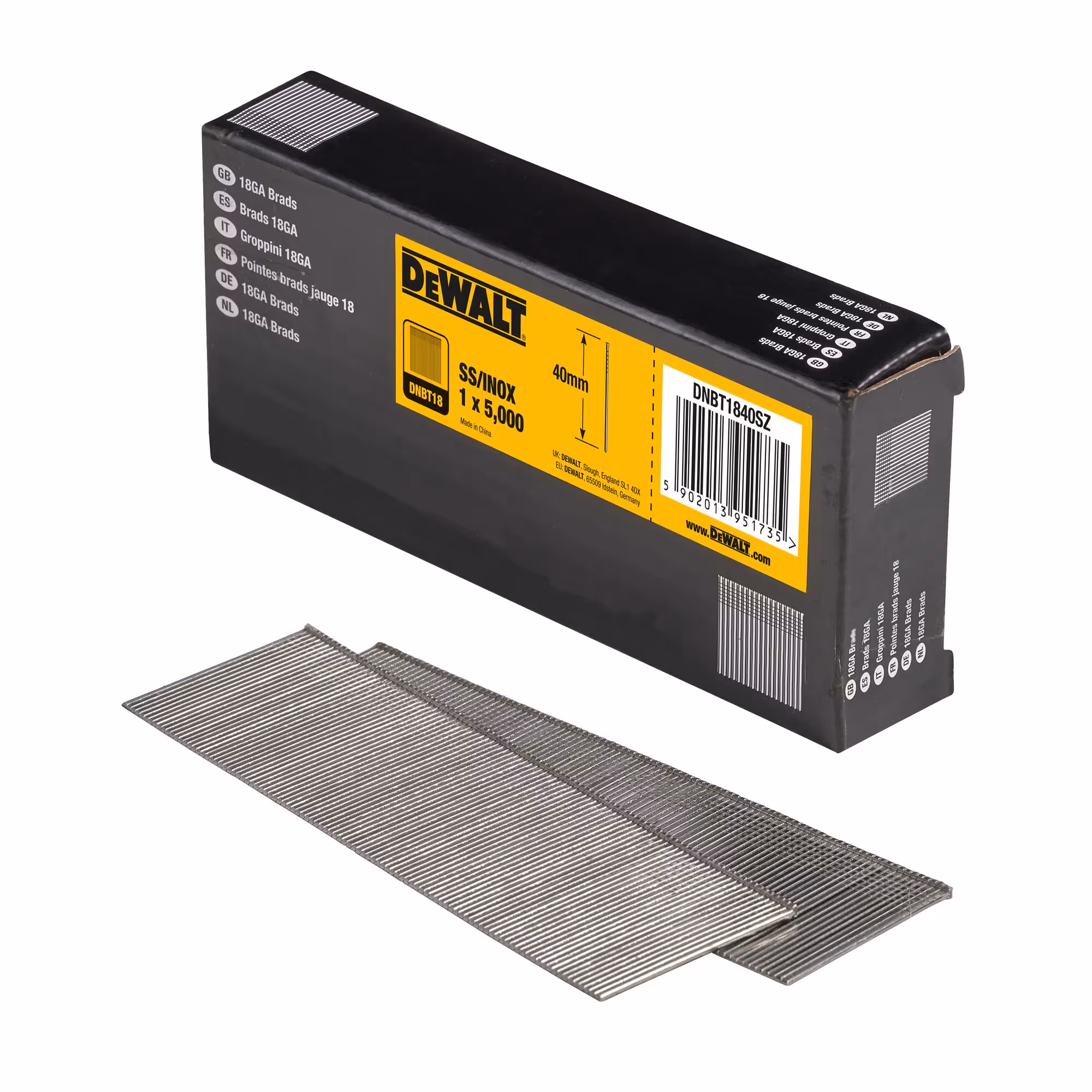 Pointes 18Ga inox 1,02 x 40 mm