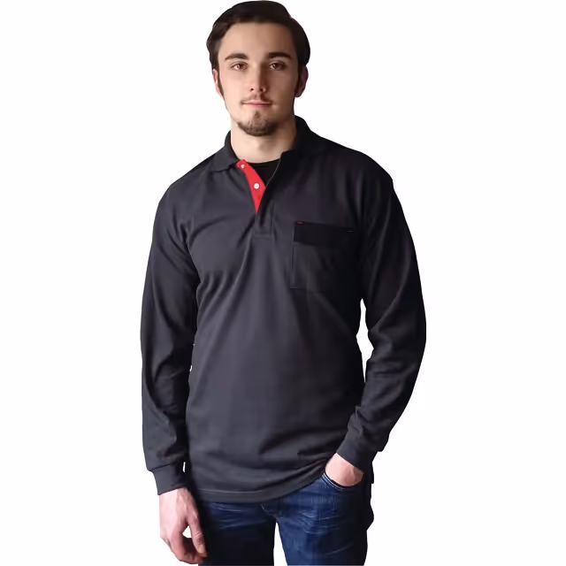 Polo manches longues 8 coloris gris mulli