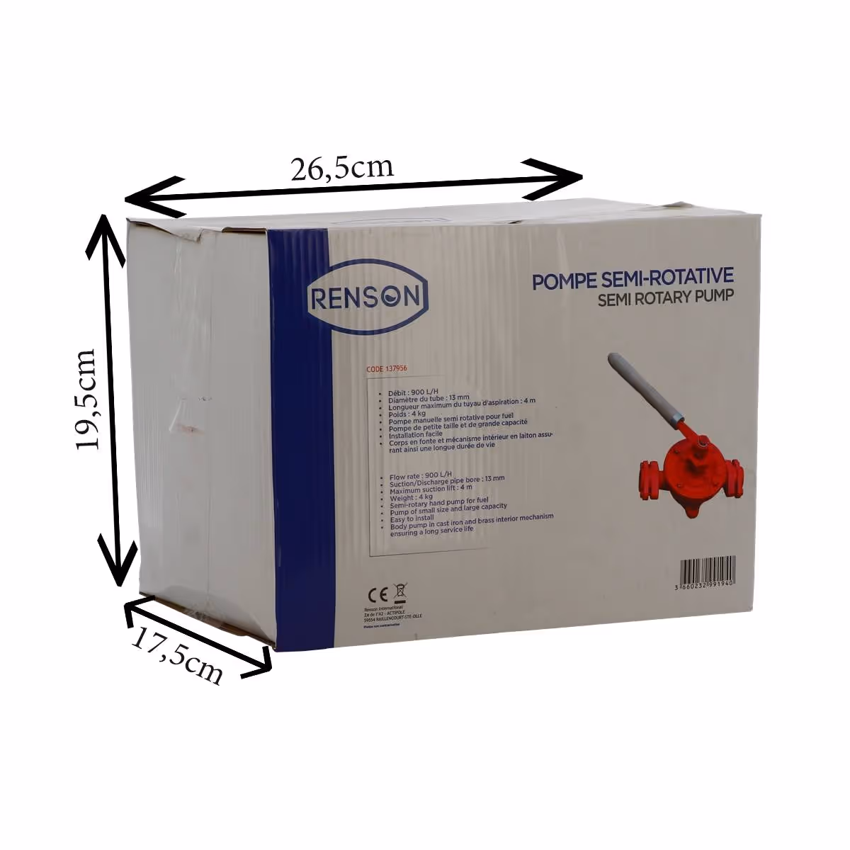 Pompe 1/2 rotative n°0 
