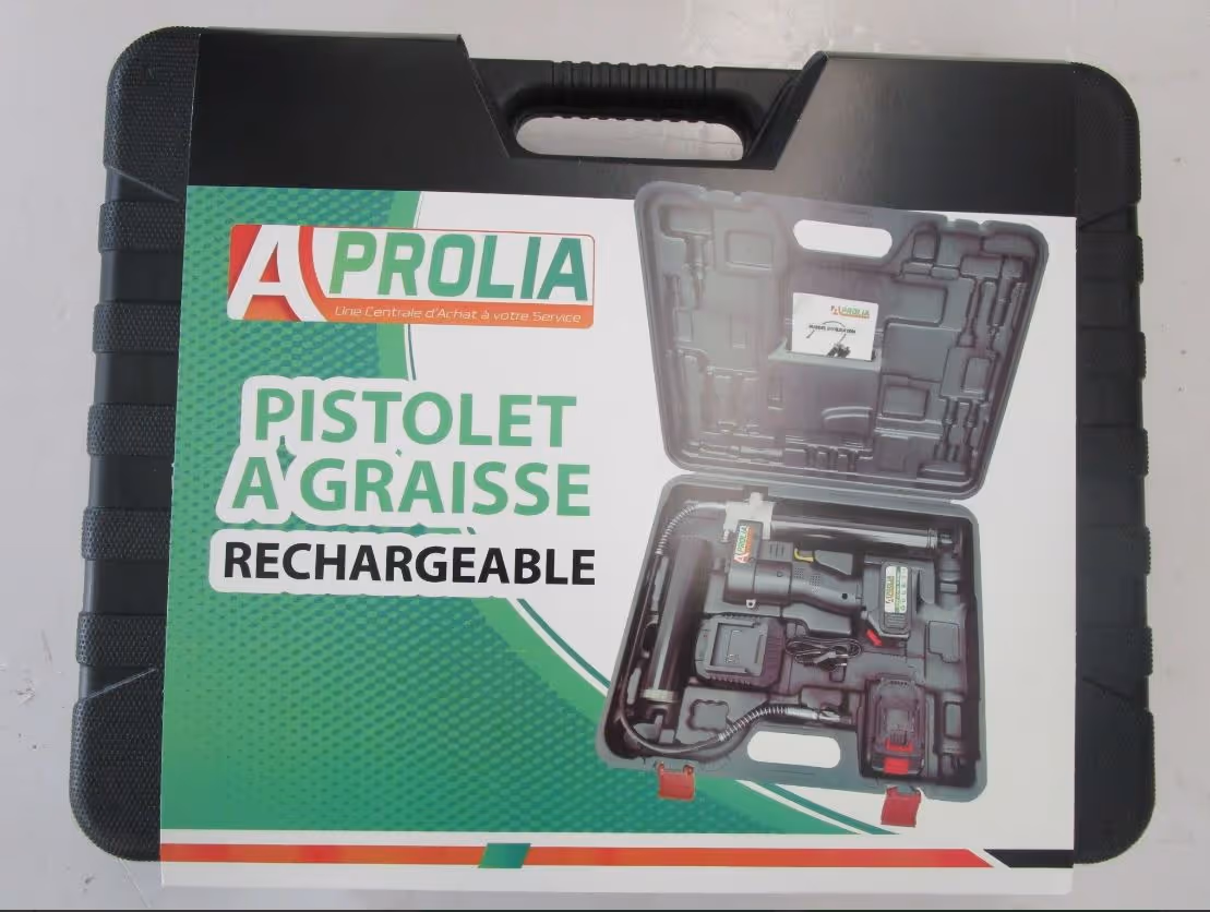Pompe à graisse électrique 18v + lot de 24 cartouches de graisse