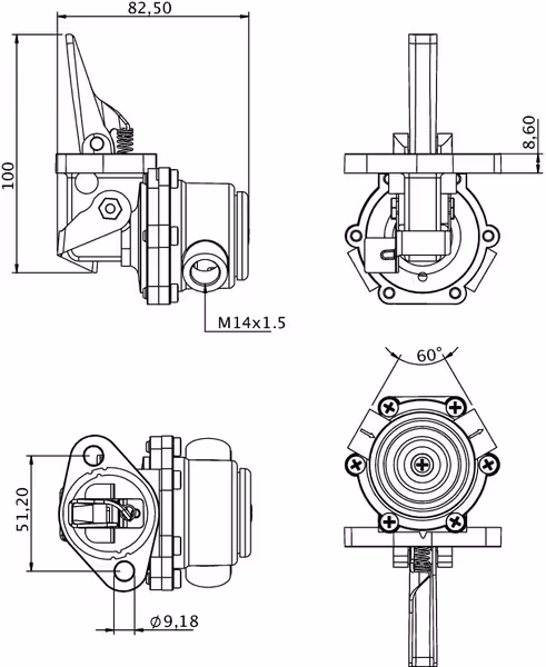 Pompe d'alimentation Renault 6005007513