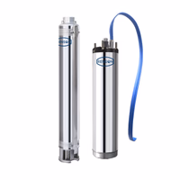 Pompe forage 4'' 70l/min 39e inox moteur eau tri 2,2kw