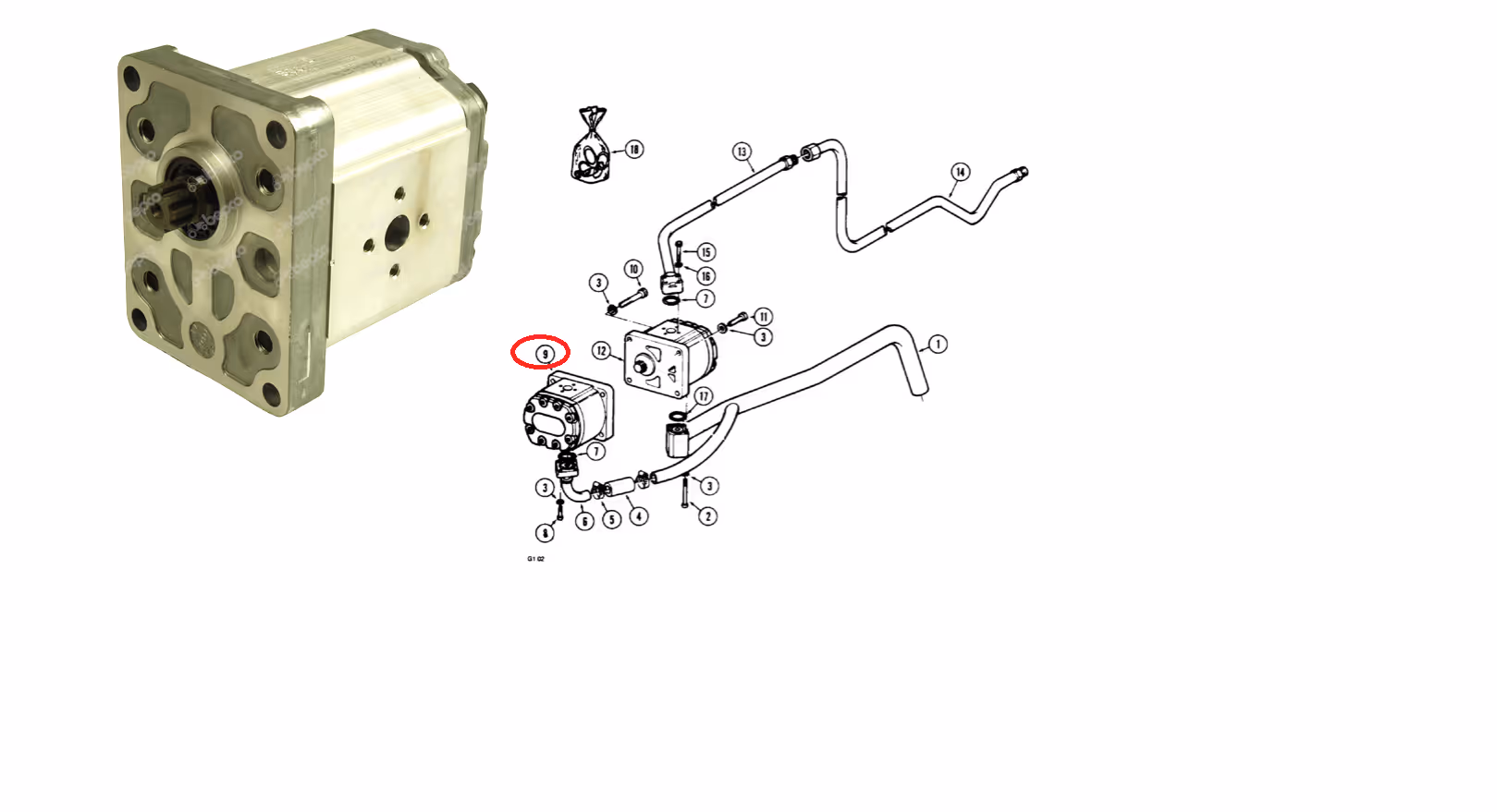 Pompe hydraulique 0510625039 adaptable