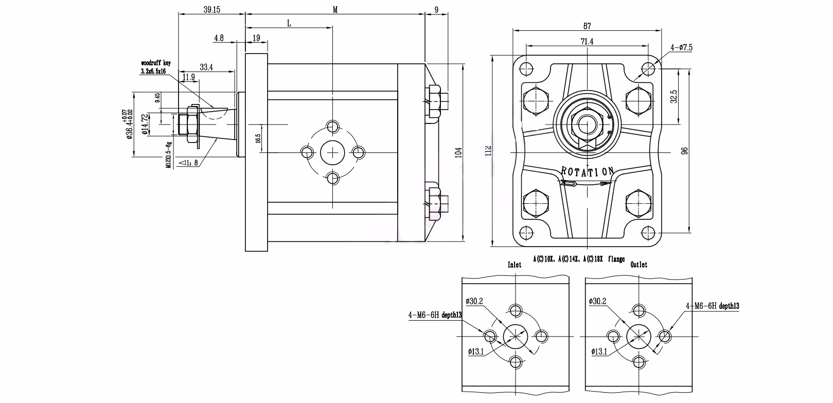 Pompe hydraulique de direction 8cc Fioat 5179732 adaptable