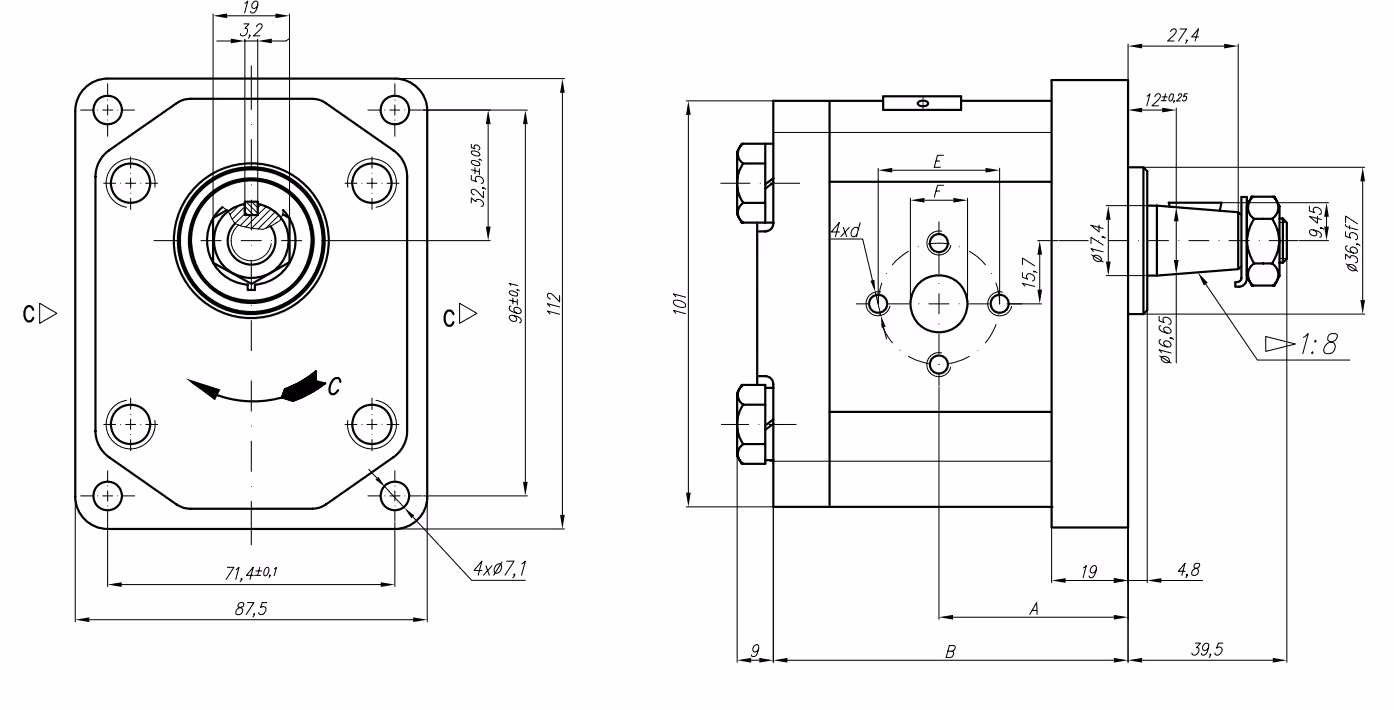 Pompe hydraulique NEW HOLLAND Serie TN, TN A, TN DA, TN F, TN S, TN SA, TM