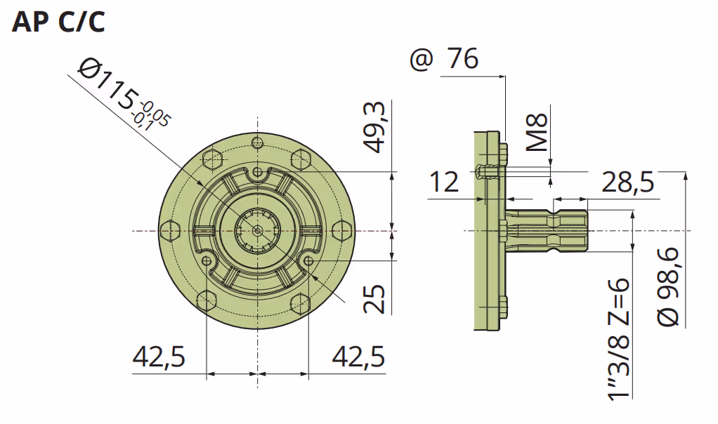 Pompe pulvérisateur 274 L/min Annovi reverberi AR280 BP C/C support spécial 31669