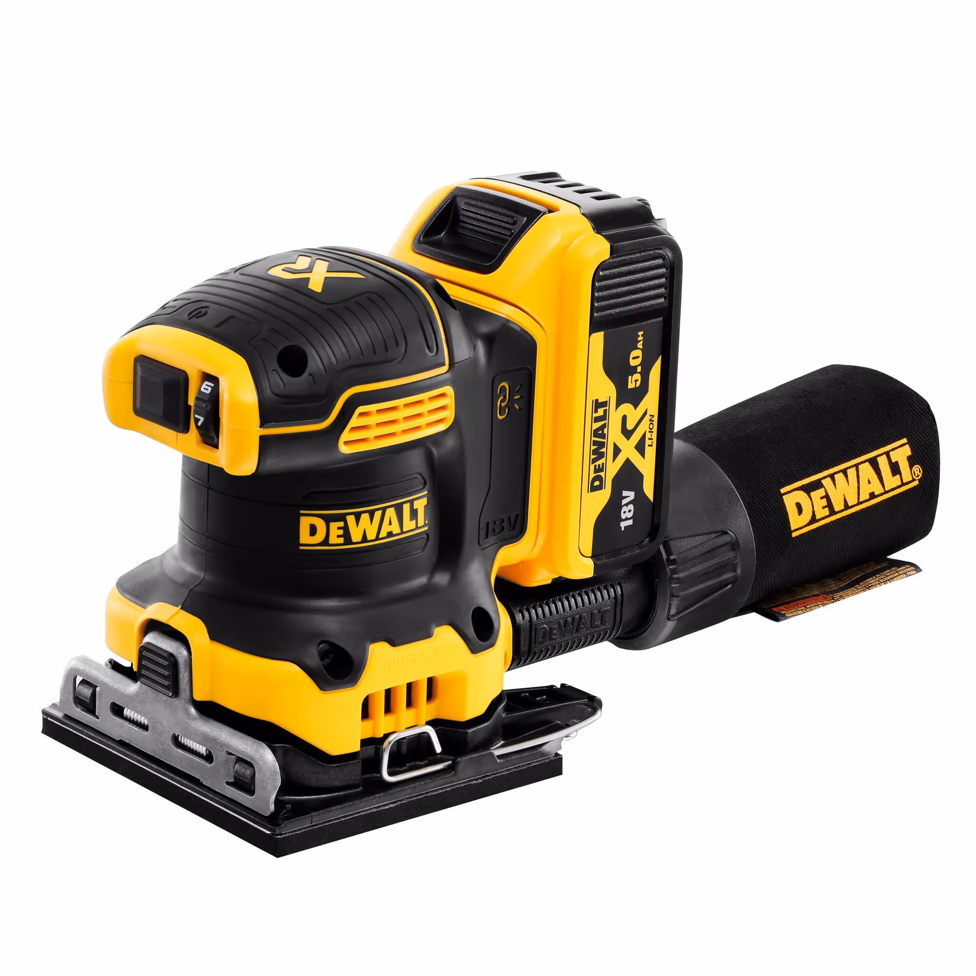Ponceuse 1/4 de feuille XR 18V 5Ah Li-Ion Brushless