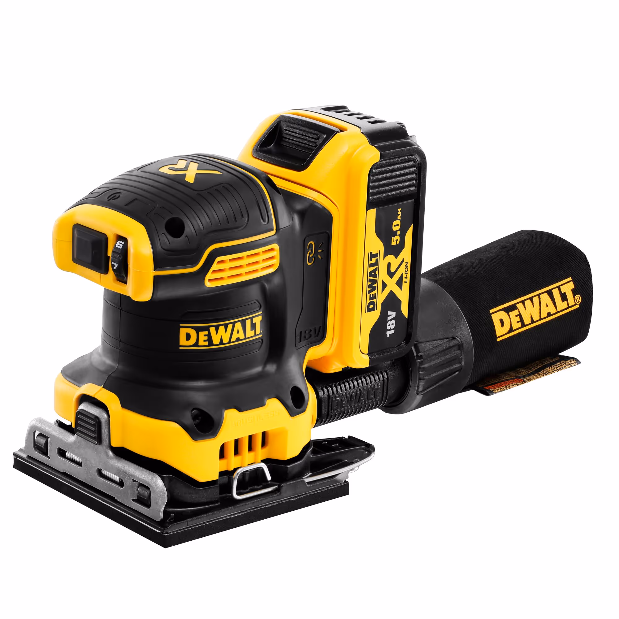 Ponceuse 1/4 de feuille XR 18V 5Ah Li-Ion Brushless