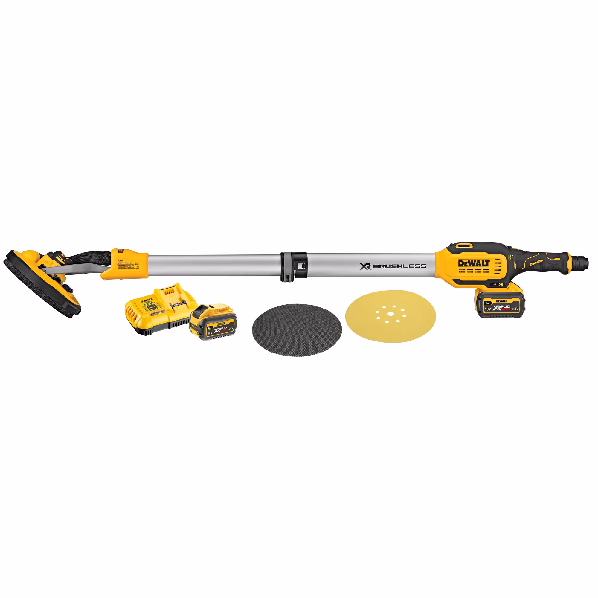 Ponceuse à bras murale XR 18V 6Ah Li-Ion Brushless - 225 mm avec batteries
