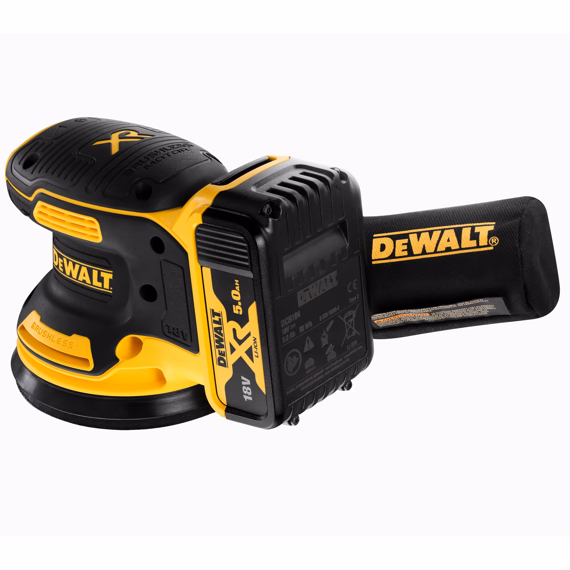 Ponceuse excentrique XR 18V 5Ah Li-Ion Brushless 125 mm avec batteries