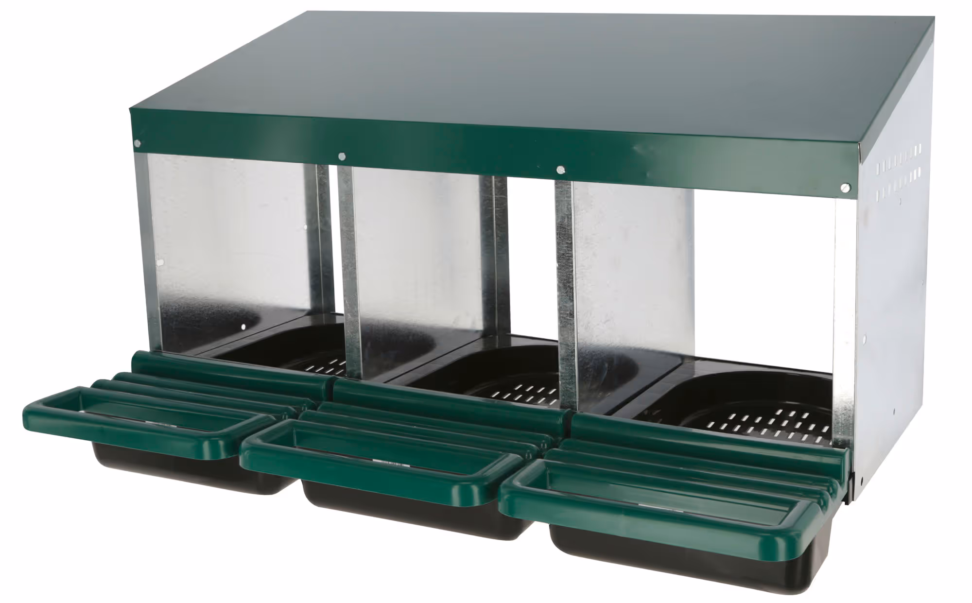 Pondoir vert, 79x52x43,5cm, 3 nids