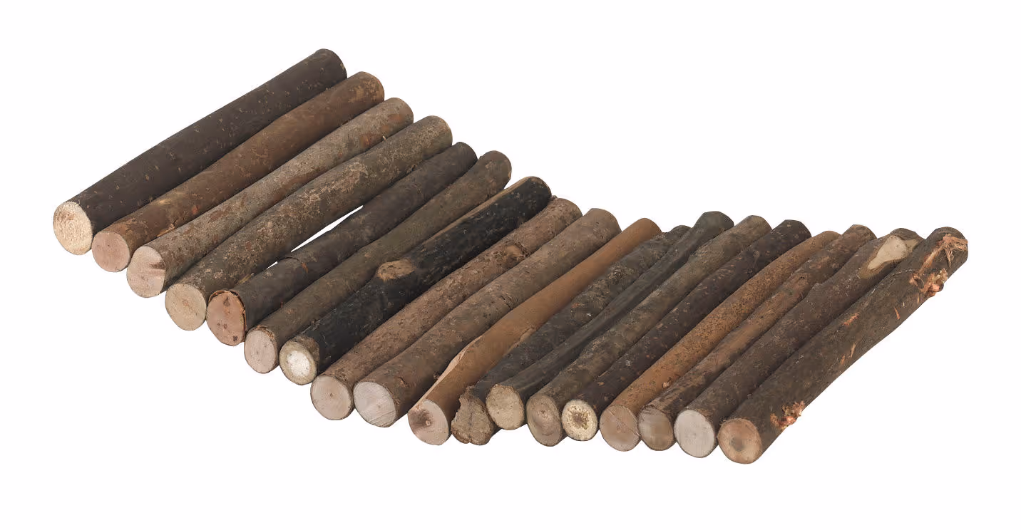 Pont en bois pour rongeur bois, 21x13cm, Ø7cm